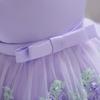 Summer Girls' Children's Dress Children's Wedding Dress Baby's First Birthday Dress Applique Mesh Puffy Skirt