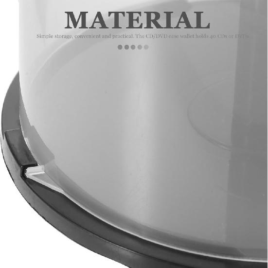 DOITOOL Empty Cd Storage Bucket Portable Dvd Holder Container for 50 Discs Clear Cd Storage Holder Protects against Dust and Moisture Compact