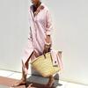 Women's Striped Shirt Dress Midi Length Button Front Belted Turn Down Collar Casual Dress