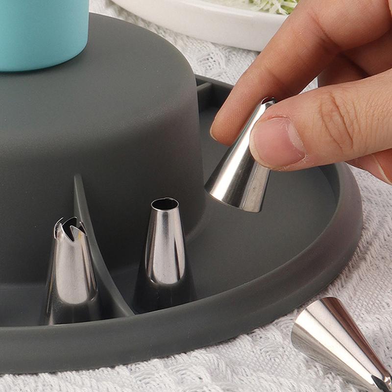 Rejilla Retráctil para Mangas Pasteleras Soporte para Mangas Pasteleras Para Llenado Fácil Soporte para Mangas de Glaseado Boquillas Puntas de Decoración Soporte