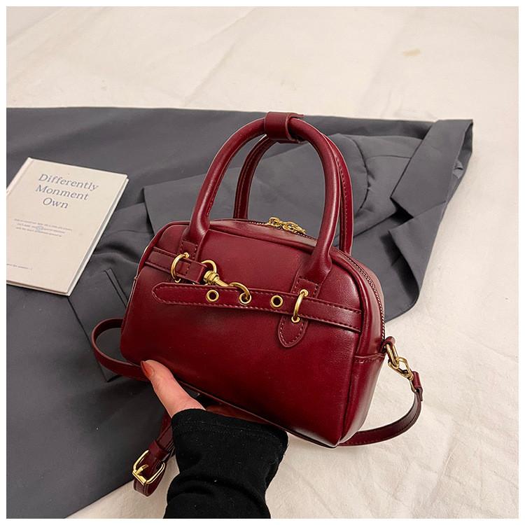 Chic Urban Simple Design Pu Leather Small Square Tote Bag For Everyday Use