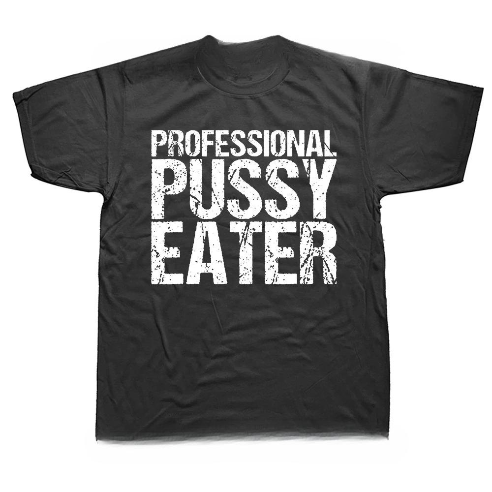 T-shirt Professionnel Mangeur de Chatte T-shirts Graphiques Amusants pour Amoureux des Chats Pour Hommes Unisexe Col Rond T-shirt Doux Taille UE