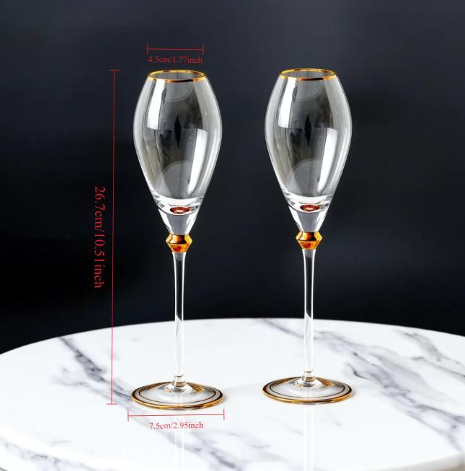 2pcs Light Luxury High-end Crystal Cup Red Wine Glass Set Tall Glass Party Wine Glass Glasses DrinkingGlasses for ChampagneFlute