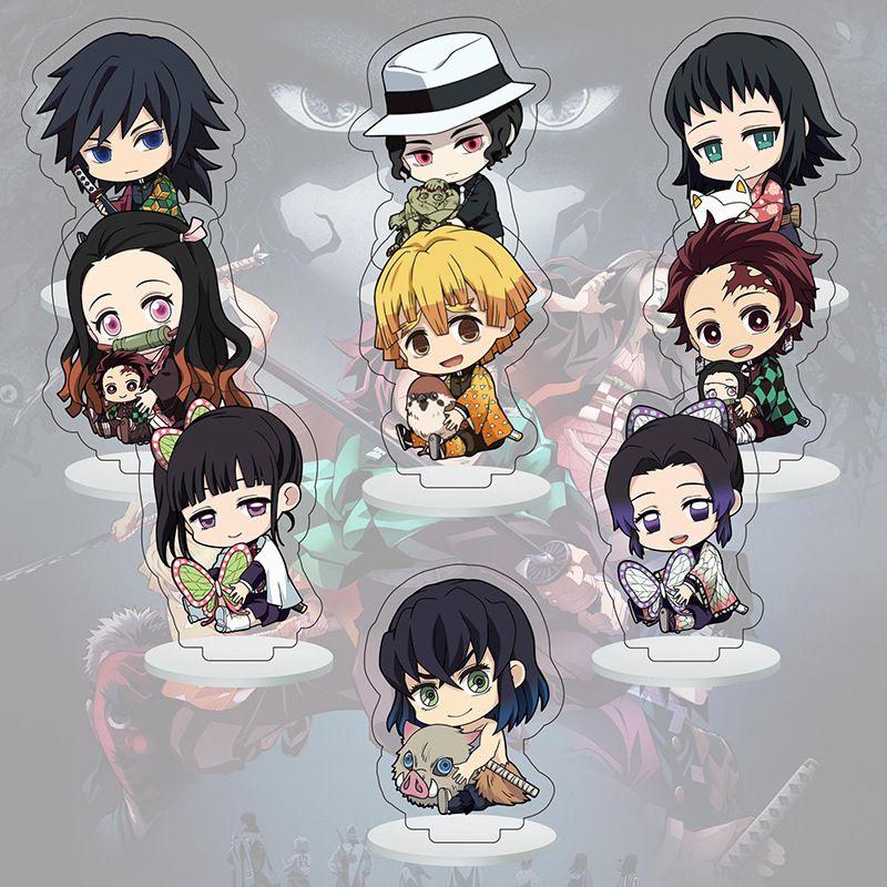 Gorgeous 9pcs Demon Slayer Acrylic Dolls Christmas Desktop Decoration