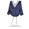 Plus Size Fat Sister Korean Series Idle Style Loose Drawstring Hoodie Women Autumn Stripe Sling Stacked Two-piece Set