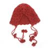 Handmade hats stacked thin new woven hollow retro knitted literary bag head wool hat women