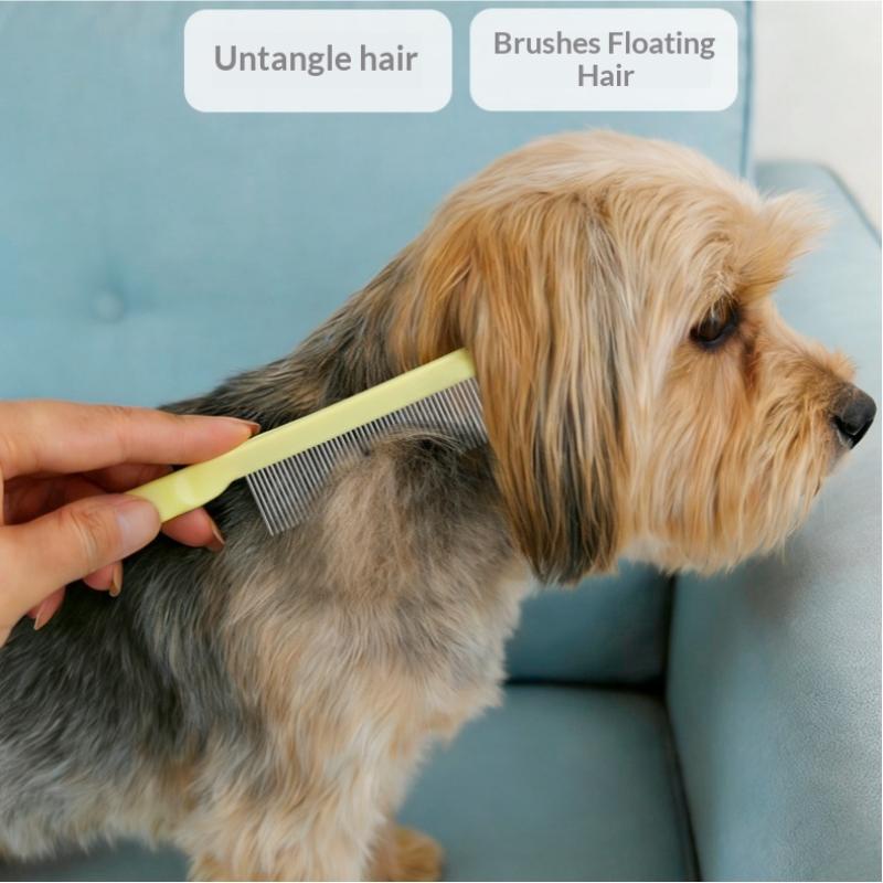 Haarentfernungskamm für Haustiere Hunde Bürste Massage Katzenkamm Hundepflegebürste Edelstahl Flohkämme Für Katzenhaare Reinigungsprodukte&