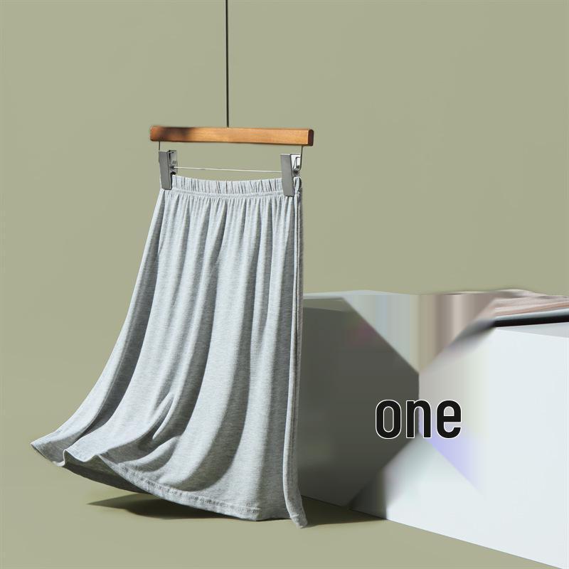 White Modal Anti-Exposure Mid-Length Petticoat Skirt