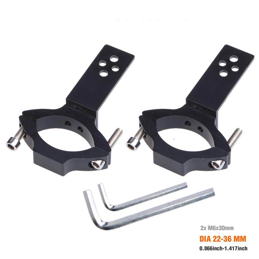 1 Pair Aluminum Alloy Fork Clamp 22-36Mm For Motorcycle Headlight Mount Bracket