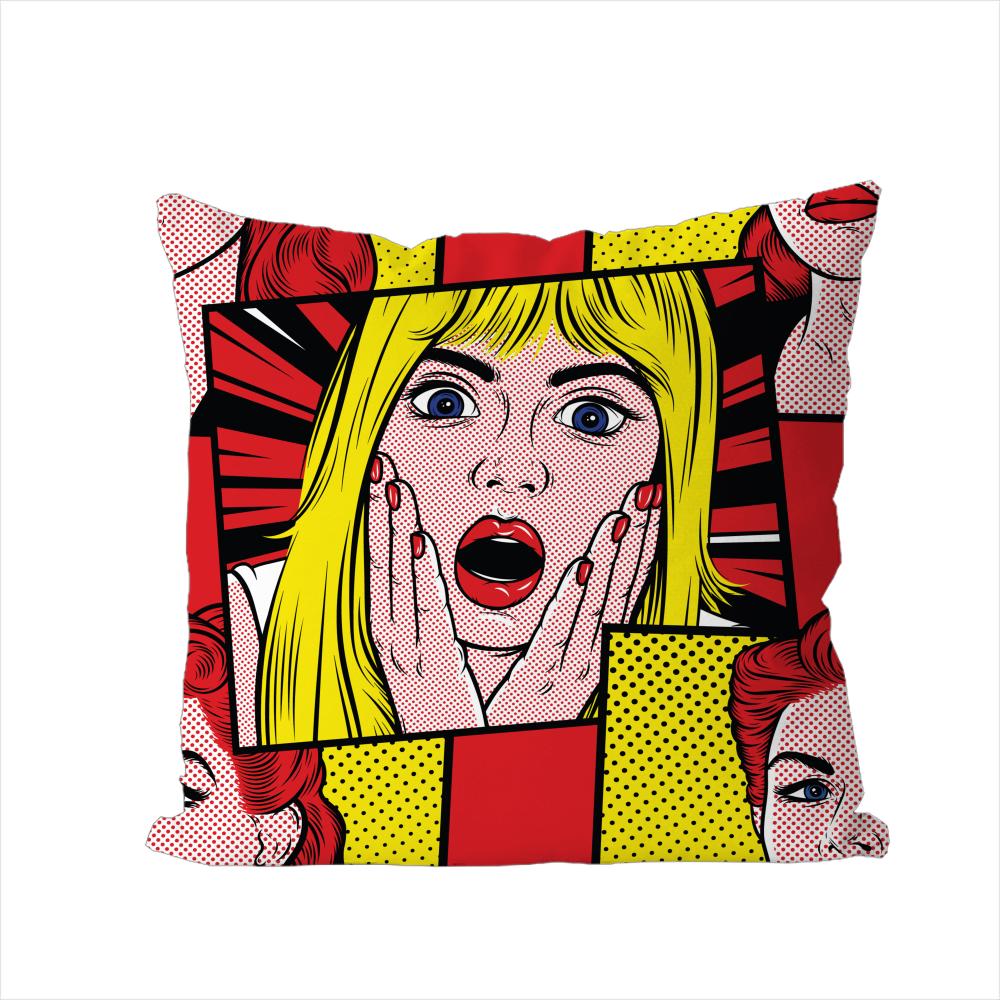 

POP ART Comic Portrait Pillow Case For Car Sofa Decorative Home Doublesided Print Plush Square Throw Pillow Cushion Cover 30x30cm