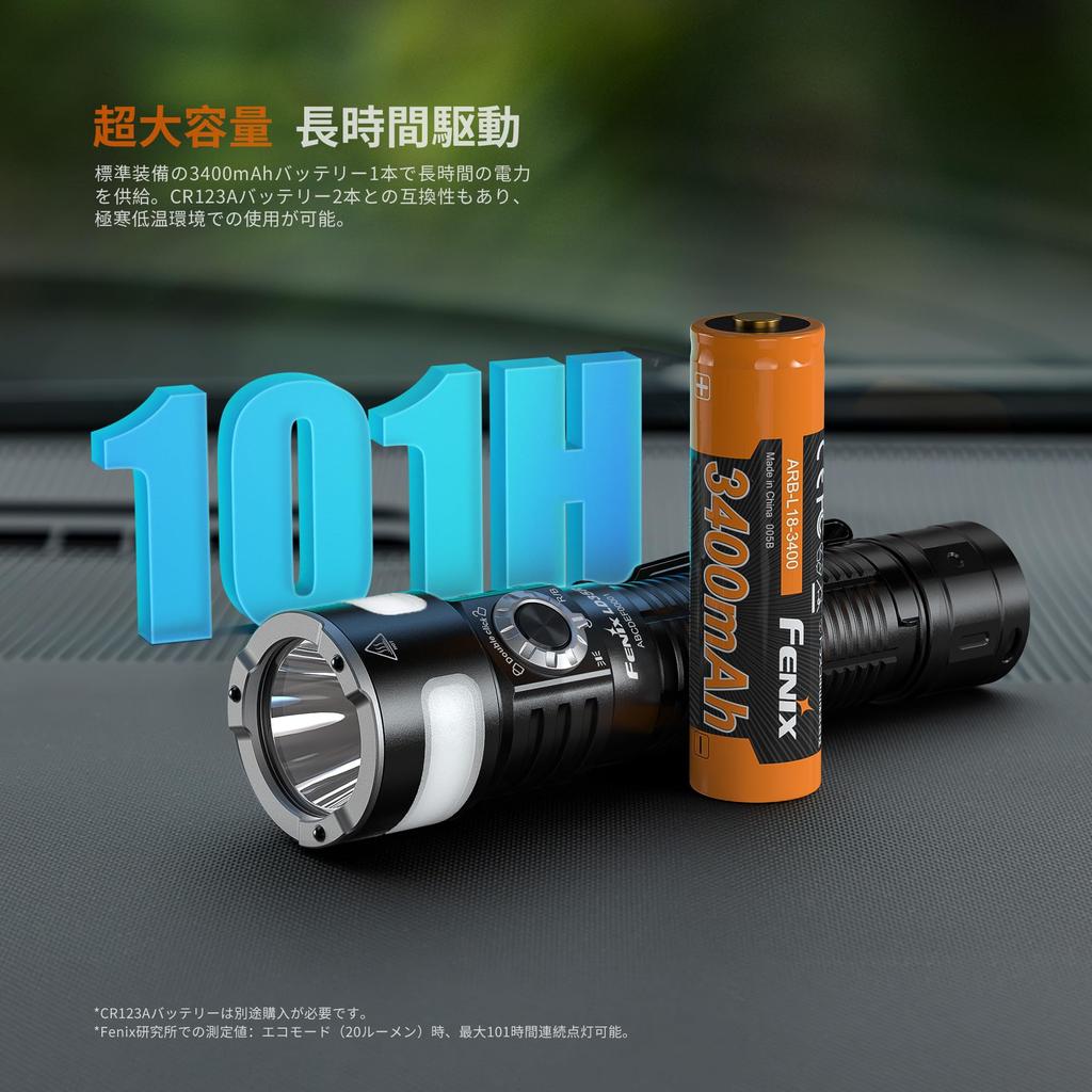 Fenix LD35R Rechargeable LED 1800 IP68 101 Hours 54 Minutes of Battery 337M Beam Portable High Ultra Perfect for Outdoor and 3400mAh Battery Powered