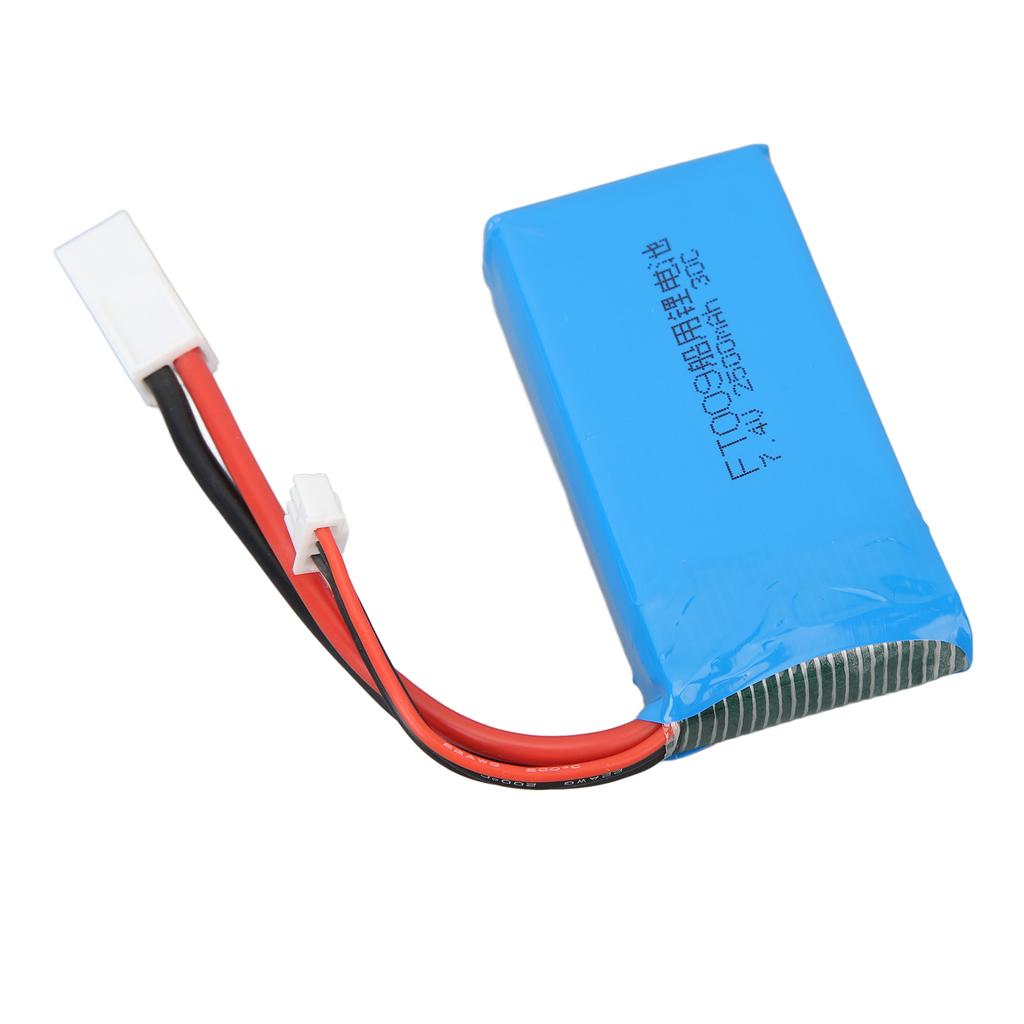 RC Lithium Battery 7.4V 2500mAh High Capacity Remote Control Boat Battery For Feilun FT009 Speedboat