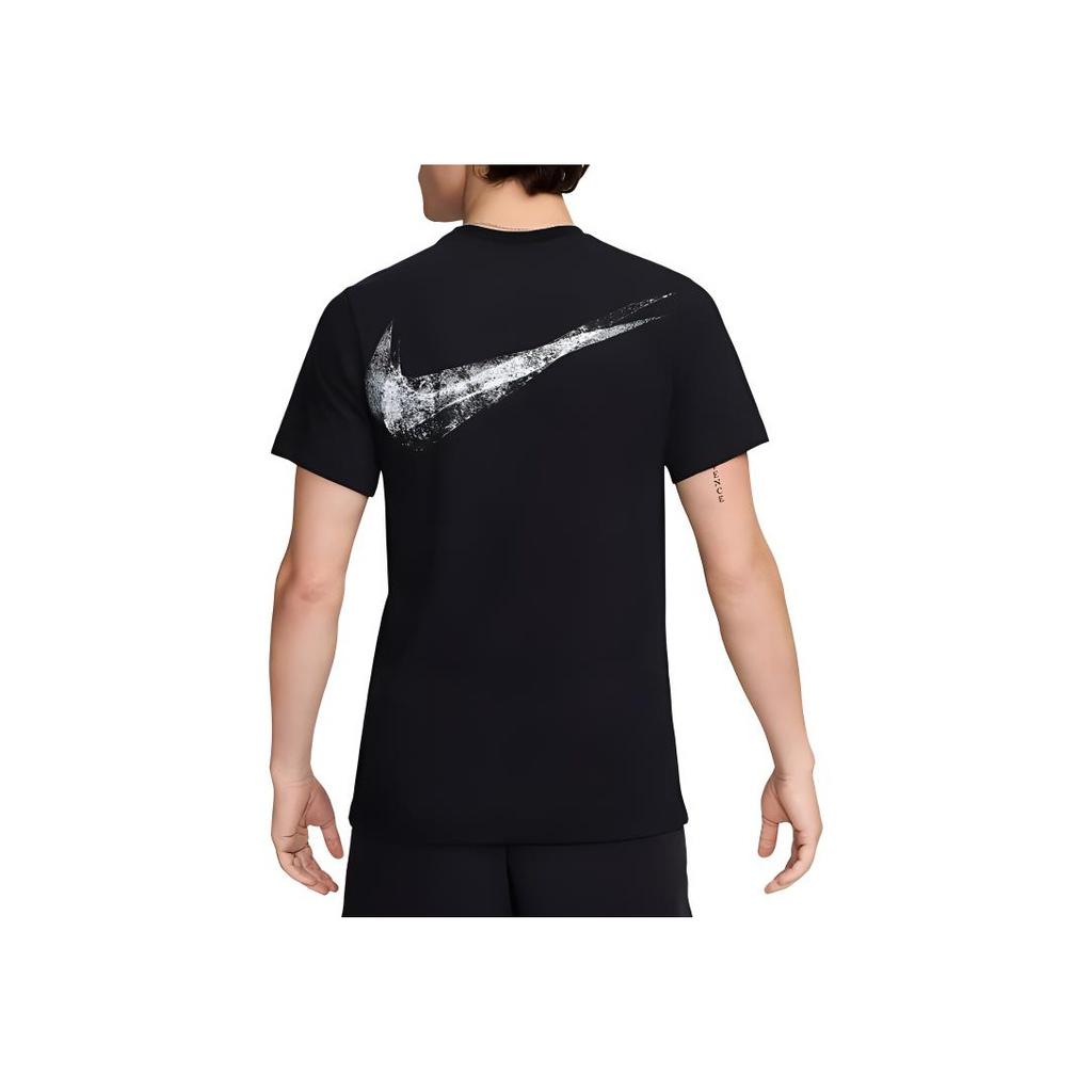 Nike Logo Printed Soft Breathable Short Sleeve T-Shirt Men Tops Black HF5247-010