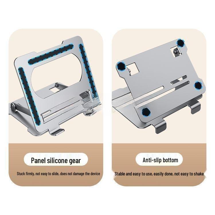 Portable Foldable Alloy Stand for Laptops, Notebooks, and Tablets - Durable Multifunctional Heat Dissipation