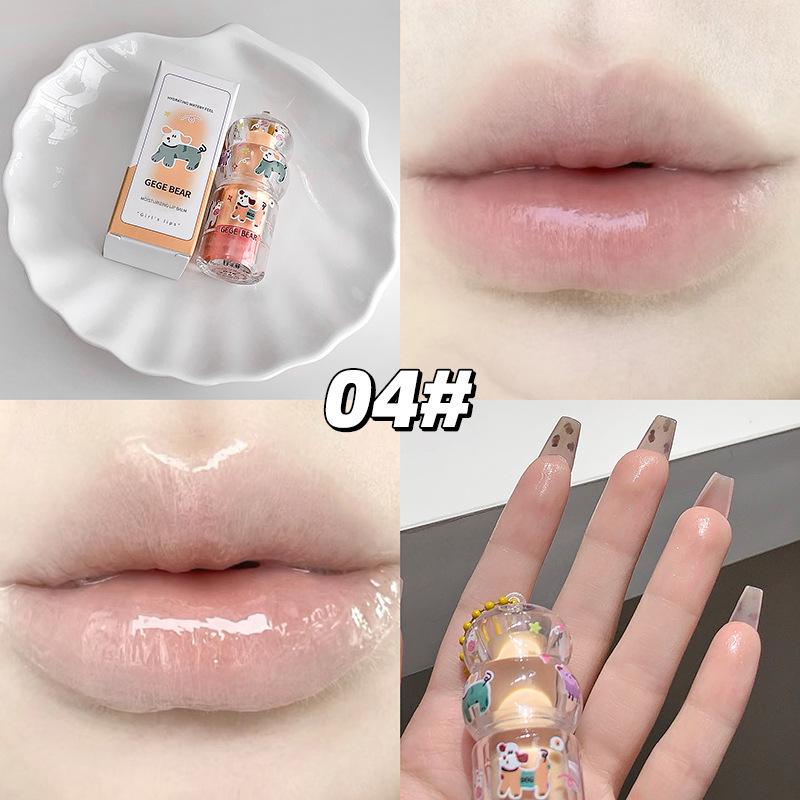 

Gege Bear Hydrating Lip Balm: Moisturizes, Prevents Dryness, Fades Lip Lines, Clear and Watery Formula.