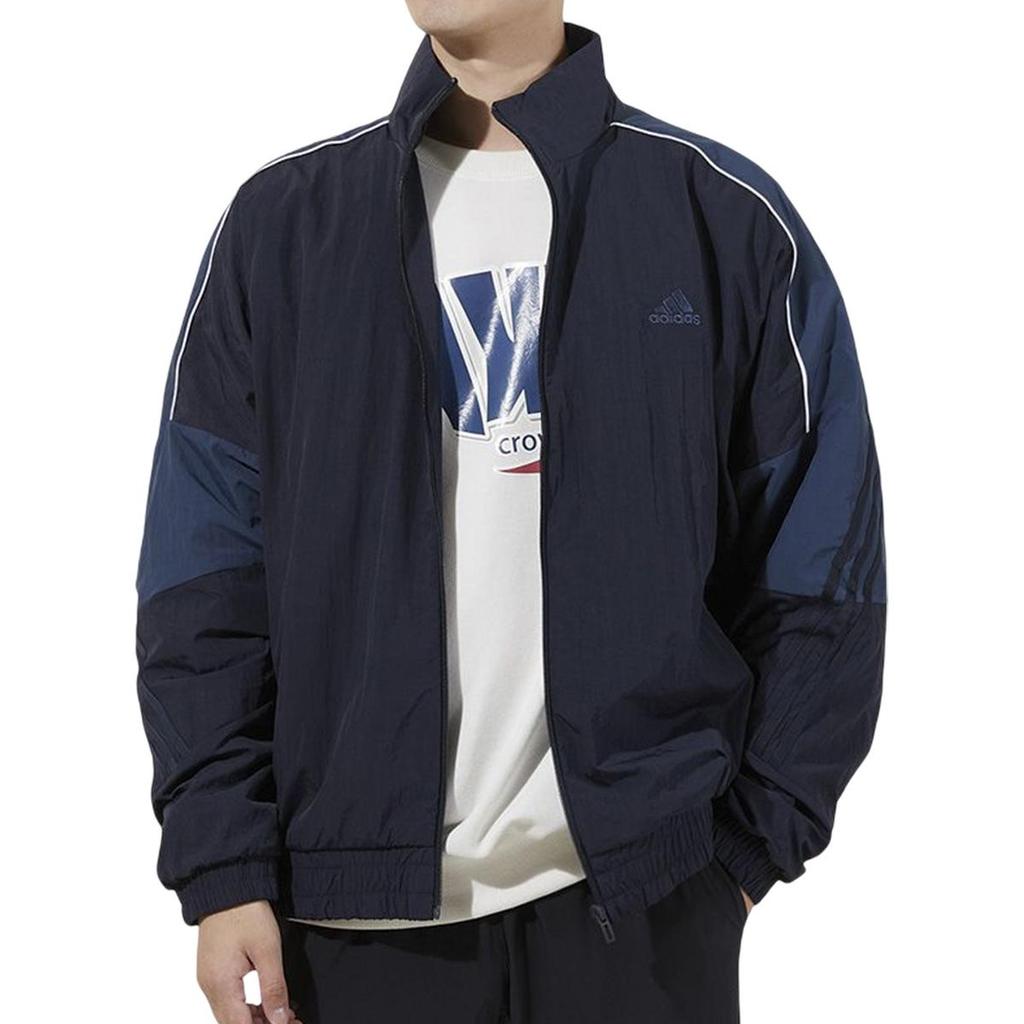 Adidas Jackets Men's Blue Stand Collar Moderate Other GT6356