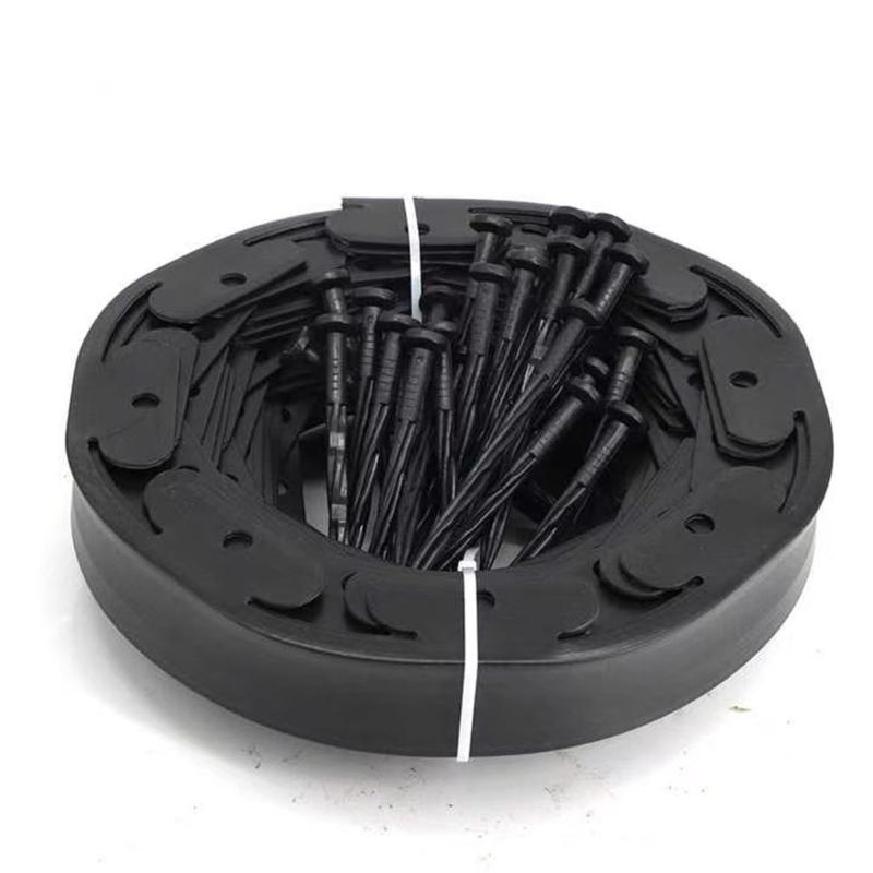 Plastic Landscape Edging Barrier Durability Flexible Garden Edging For Gardens And Lawns Sun Resistant