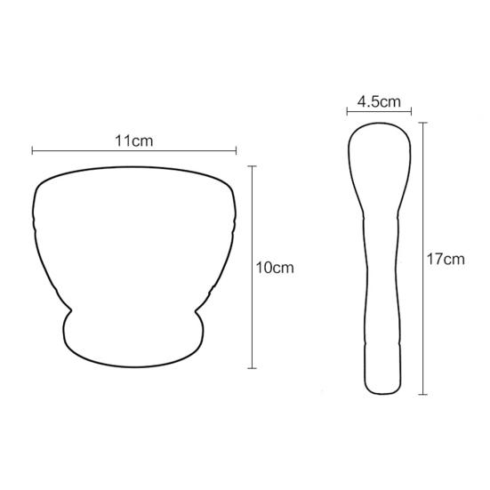 Garlic Masher Bowl Mashing Household Crushing Jar Mortar Pestle Kitchen Gadget