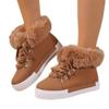 Short-sleeved Long-haired Snow Boots, Women's Shoes, Plus-size Shoes, Fleece and Thickened Boots