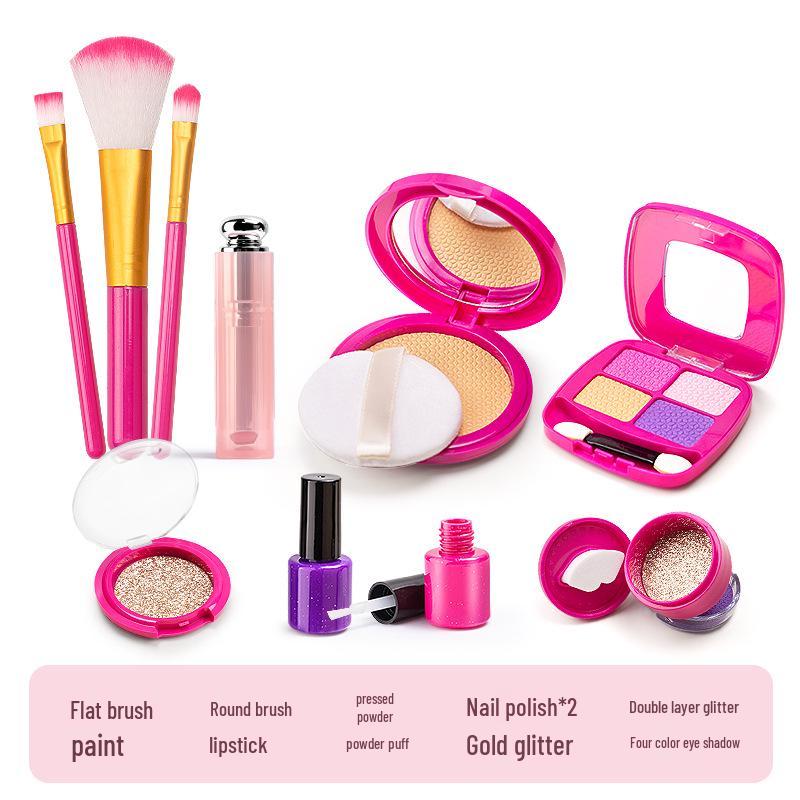 Pigmentfreies Kinderschminkset: Lippenstift, Puder, Lidschatten, Accessoires