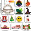 Welcome Door Sign Christmas Decors Seasonal Front Door Wood Welcome Sign with Interchangeable Farmhouses Wall Hangings