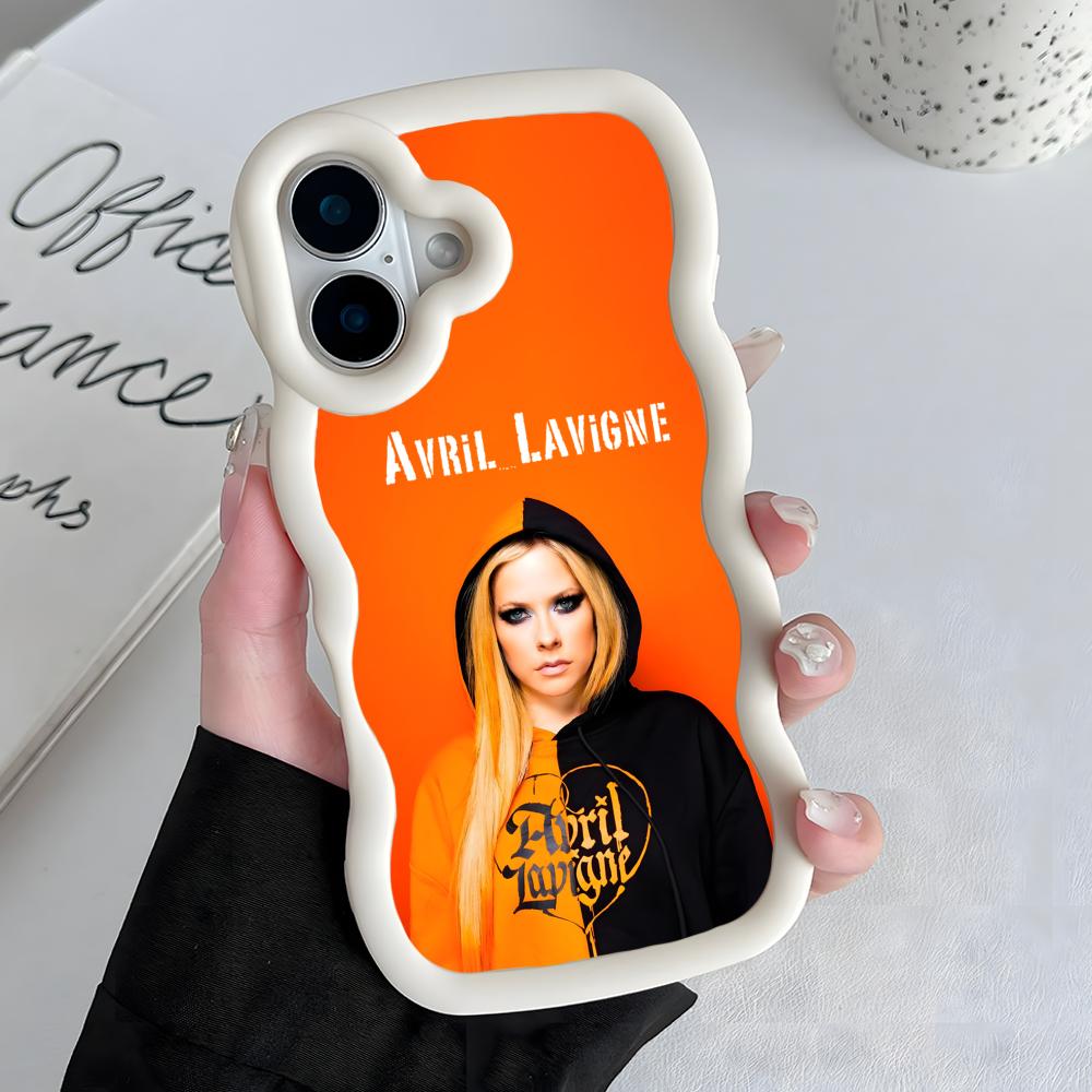 Avril Lavigne Wavy Edge TPU Mobile Phone Case for iPhone 17 16 15 14 13 12 11 Air Pro Max Plus Colorful Cover
