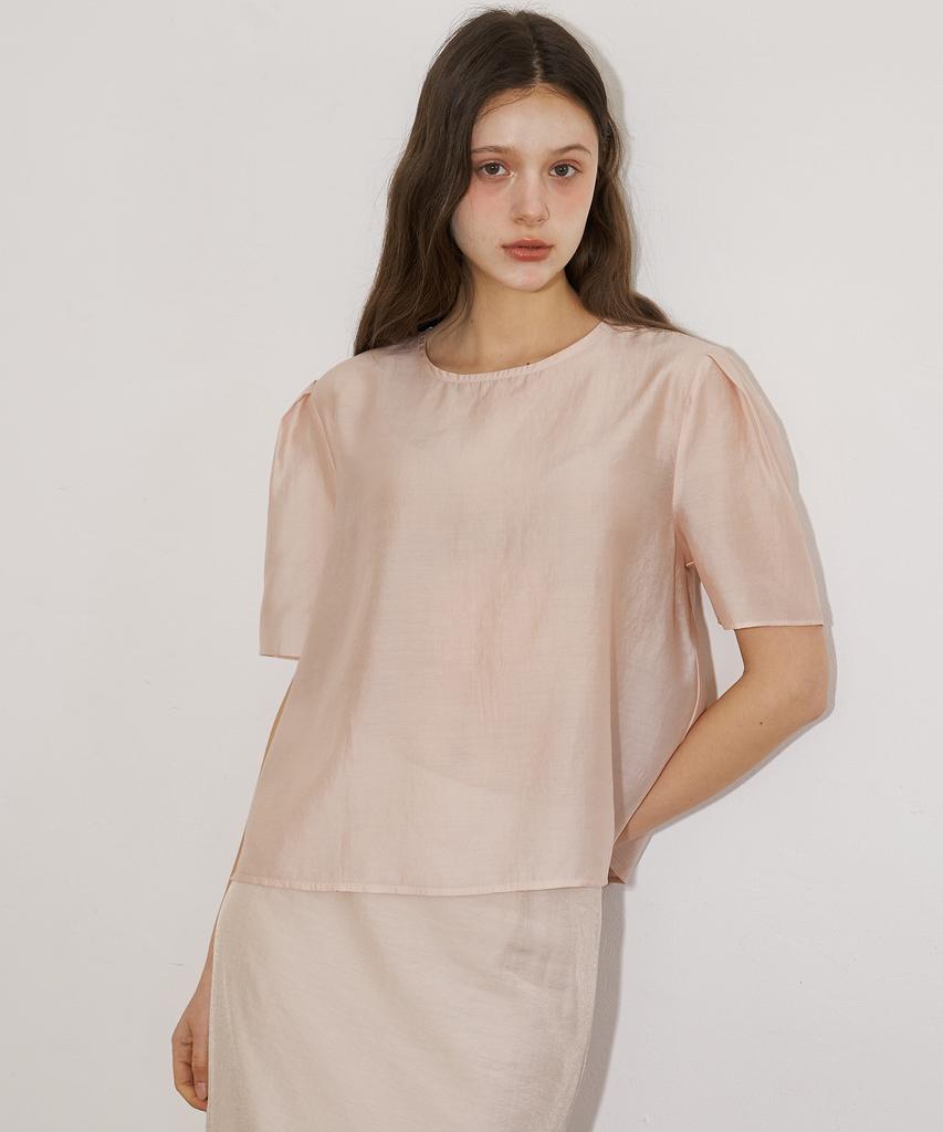 Peullobeu Draping Sheer Set Up Blouse (Pk)