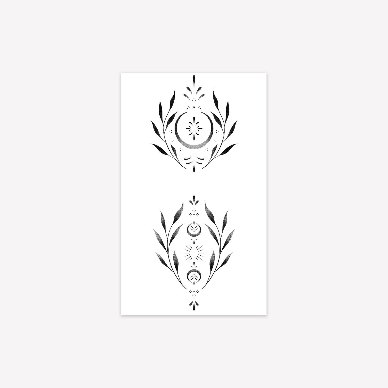 Tattoo Stickers, Wicker, Totem Lines, Waterproof, Long-Lasting And Non-Reflective, Advanced Sense, Personalized And Simple Tattoo Stickers 9*15