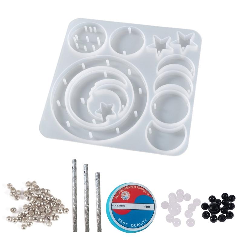 Diy for Butterfly Star Wind Chime Crystal Epoxy Mold Dragonfly Pendant Wall Hanging Curtain Wind Chime Mirror Silicone M