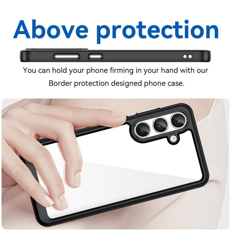 For Samsung Galaxy S25 FE Case Samsung Galaxy S25 FE Cover TPU Clear PC + Silicone Shockproof Anti-Slip Protective Phone Cover