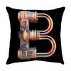 Luxury Home Decor Pillow Cover Car Living Room Sofa Cushion Cover Mechanical Style Letter Pattern Cushion Cover