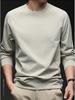 2025 Men's Winter Fleece-Lined Hoodie: Fashionable Casual Round Neck T-Shirt, Warm Base Layer