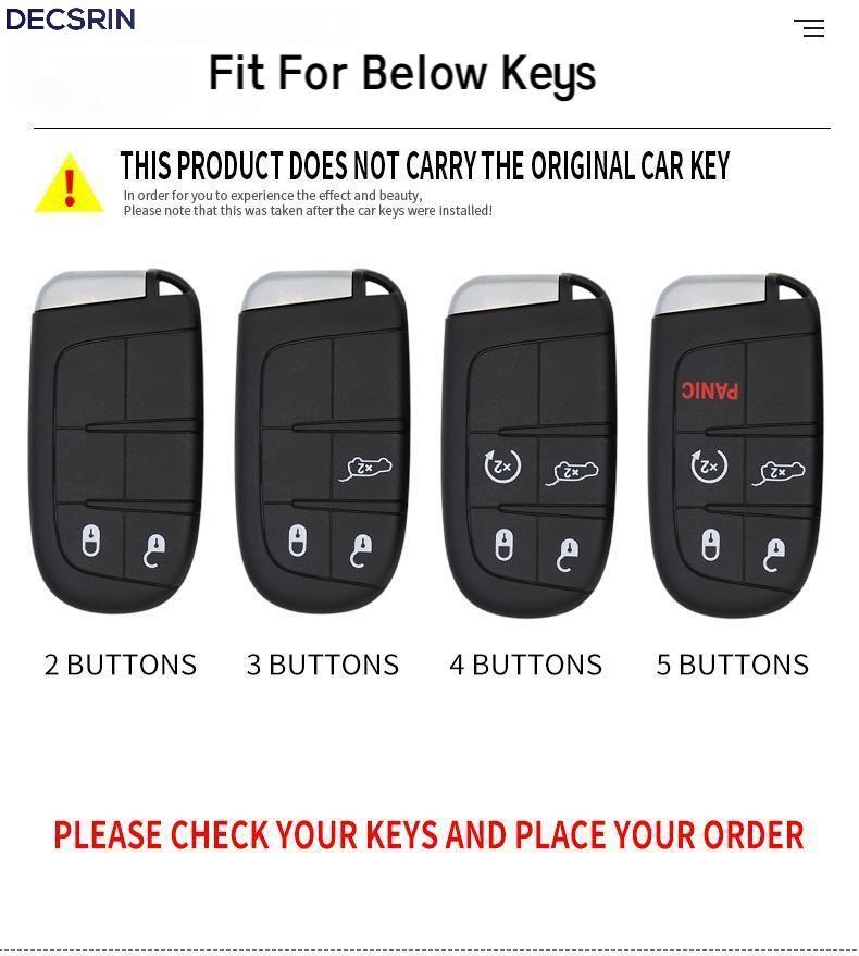 New Car Key Cover Case Shell Fob for Jeep Renegade Compass Grand Cherokee for Chrysler 300C Wrangler Dodge Interior Accessories