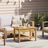 Side Table Oil Natural Finish 70 x 40 x 45 cm Solid Acacia Wood