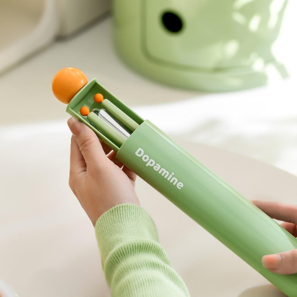With Storage Box Student Flatware Set Dopamine Style Chopstick Spoon Camping Cutlery Set  School