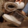 Fashion Women Winter Warm Slip On Round Toe Waterproof Snow Boots Women Trend Fashion Outdoor Comfortable Casual Boots Shoes for Women
