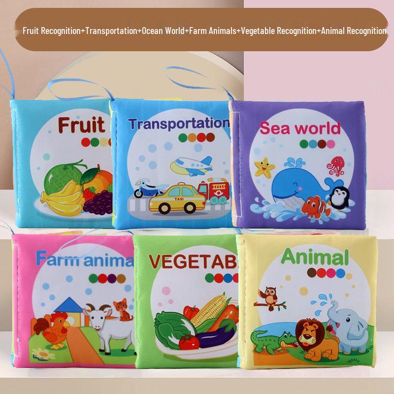 

3D Тканевые книги: Прочная, Моющаяся, Успокаивающая Развивающая Игрушка для Детей 2-6 лет