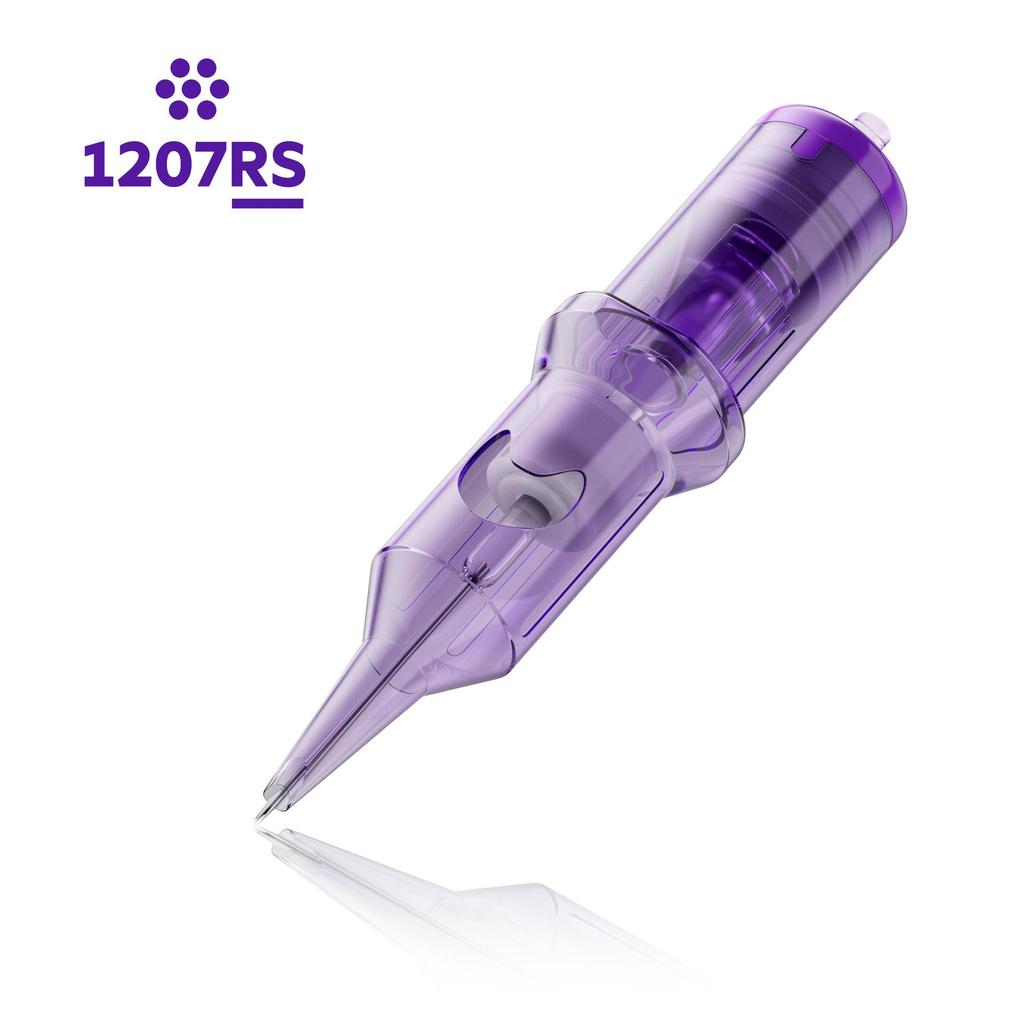 Bestseller Lila Einweg-Tätowiernadeln für Linienführung & Schattierung, Packung mit 20 Stück, Halbmond-Design für Tattoo & Permanent Make-up