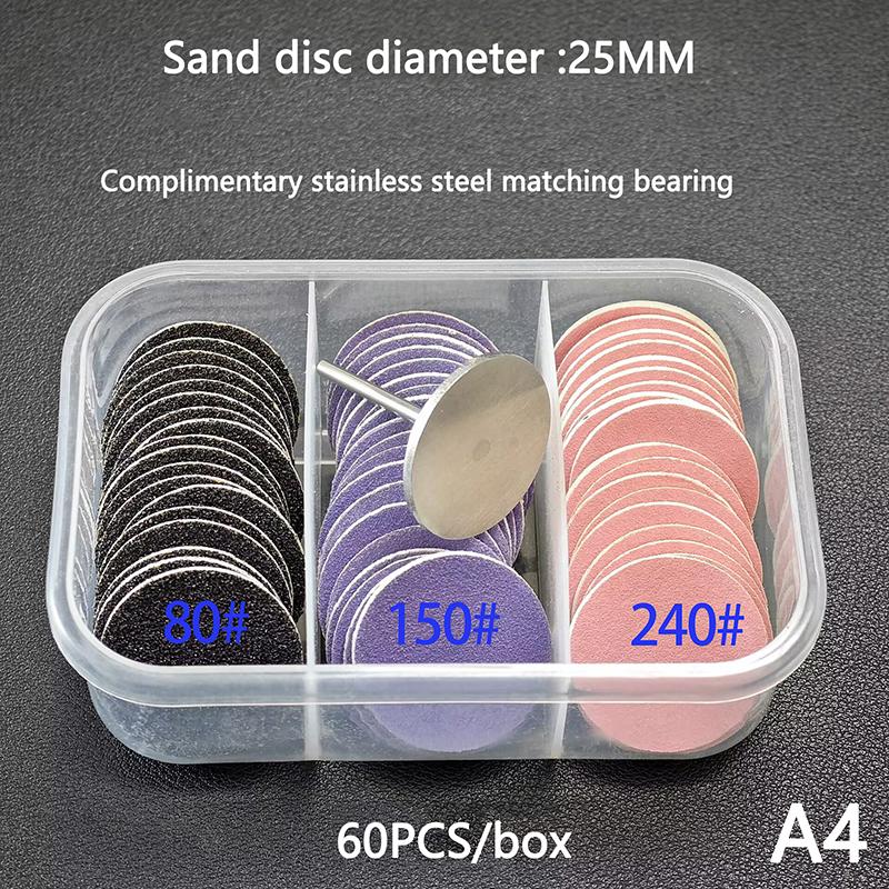 15/20/25Mm Fuß Nagelhaut Hornhaut Entfernung Austauschbares Schleifpapier Mit Pediküre Scheiben Pads Set Tote Haut Reiniger Fuß Raspeln Feilen