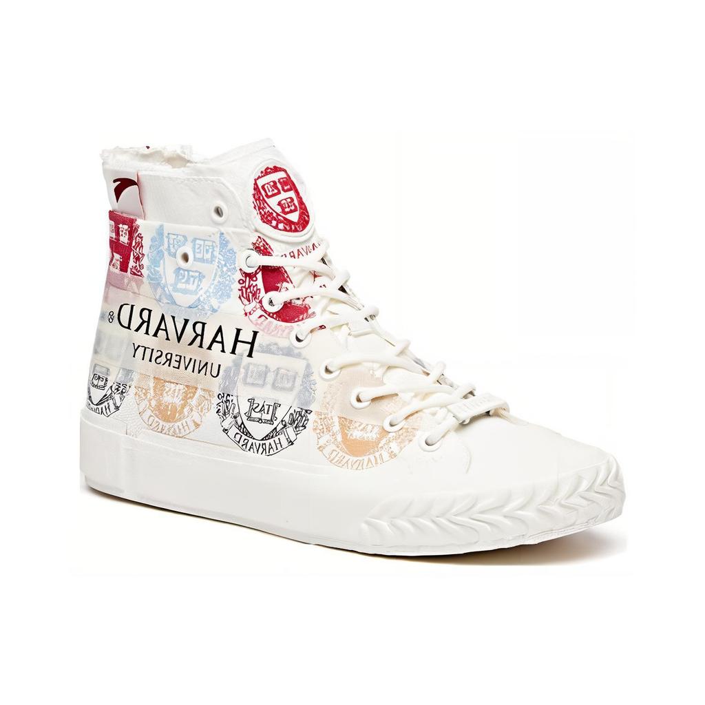 New ANTA X Harvard Life Series Sneakers Canvas High 'White Multi Color' Women's 122028652-8