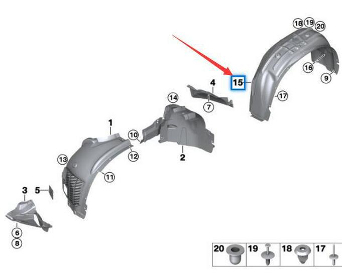 BMW X6 F16 M F86 Rear Wheel Liners 51717333527/51717333528