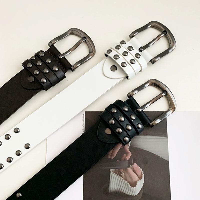 Modischer Nietgürtel Schwerer Metallgürtel Herren Damen Punk Rock Stil Designergürtel Jeansgürtel Y2K Gürtel Mode Dekoration Damengürtel