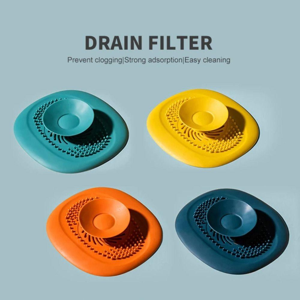 Deodorant Tool Drain Strainer Orange Blue Yellow Green Bathtub Filter Hair Catcher  Bathroom Shower