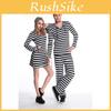 Versatile Men's Prisoner Convict Costume Ideal For Halloween And Theme Parties