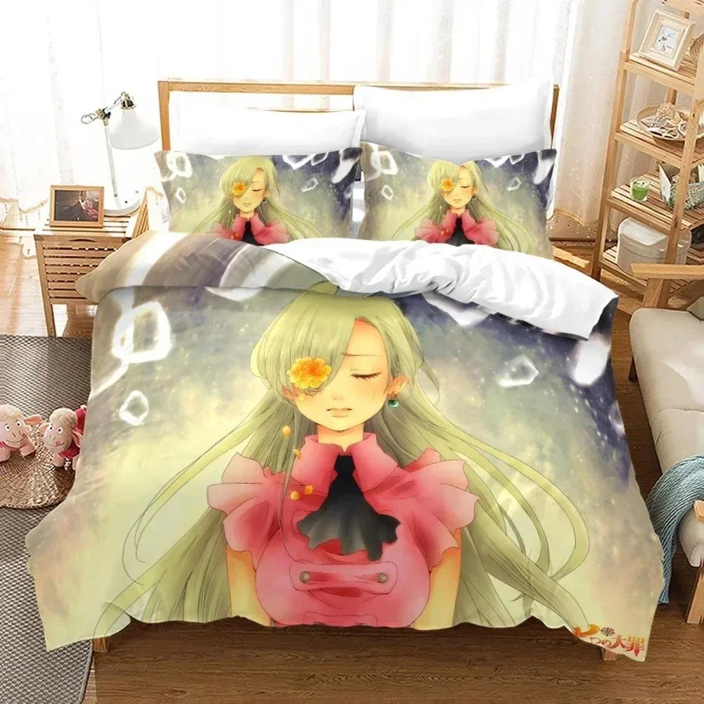

The Seven Deadly Sins Bedding Set Duvet Cover Sheet Printed Bed Set Pillowcase Bed Full Queen King Size Comforter Bedroom 135x200cm