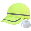 Baseball Cap Wide Brim Fluorescent Safety Hat Bright Color Adjustable Size Wide Brim Prevent Sunburn