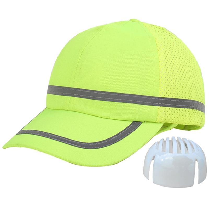 Baseball Cap Wide Brim Fluorescent Safety Hat Bright Color Adjustable Size Wide Brim Prevent Sunburn