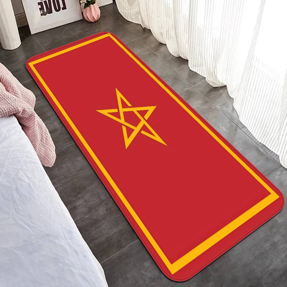 

Morocco Map Flag Room Mats Anti-slip Absorb Water Long Strip Cushion Bedroon Mat Household Carpets 40x60cm