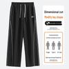 Mark Fairwhale Men's Side Color Block Casual Knit Straight-Leg Pants