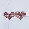 Korean Style Luxurious Heart Diamond Silver Stud Earrings for Women